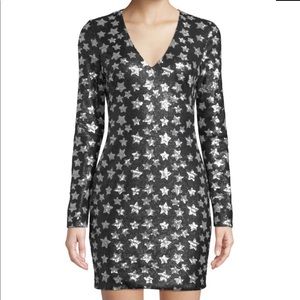 Black Halo New  Dress w/ Sequin Stars w tags!